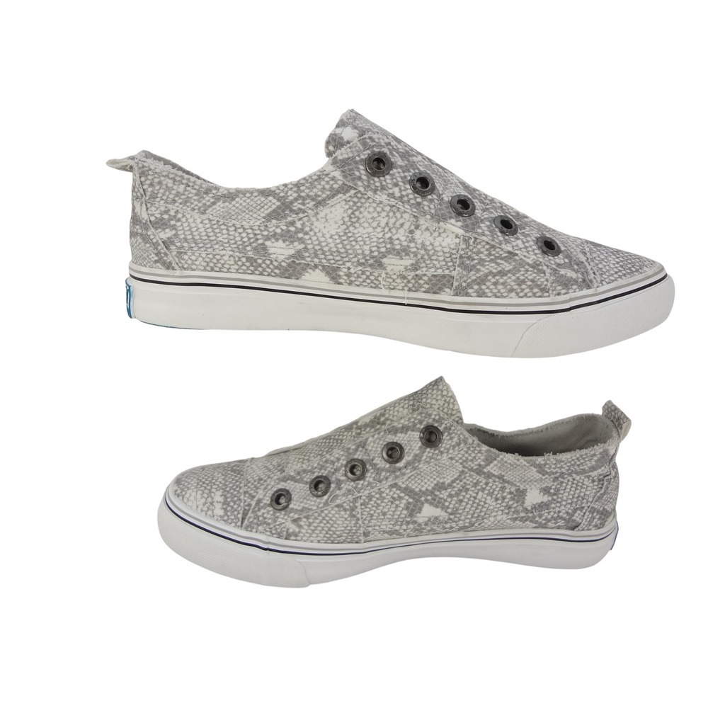 Blowfish Malibu Marley Womens Grey Snakeskin Canvas Slip On Sneakers Size 9 - Picture 5 of 11